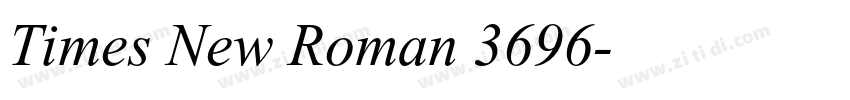 Times New Roman 3696字体转换